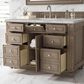 James Martin Vanities Bristol 48" Single Bathroom Vanity in Whitewashed Walnut with 3 cm Victorian Silver Quartz Top and Rectangular Sink, , large