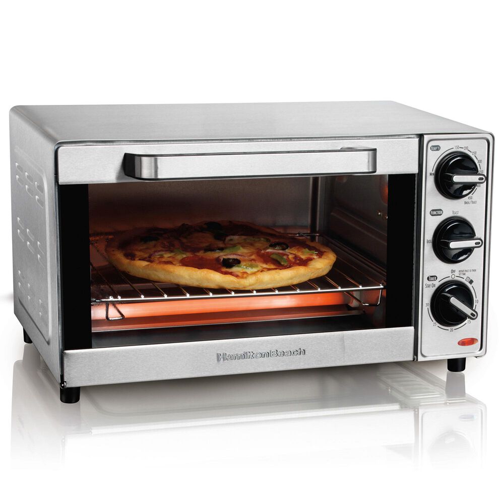 Hamilton Beach 4Slice Toaster Oven in Stainless Steel Shop NFM