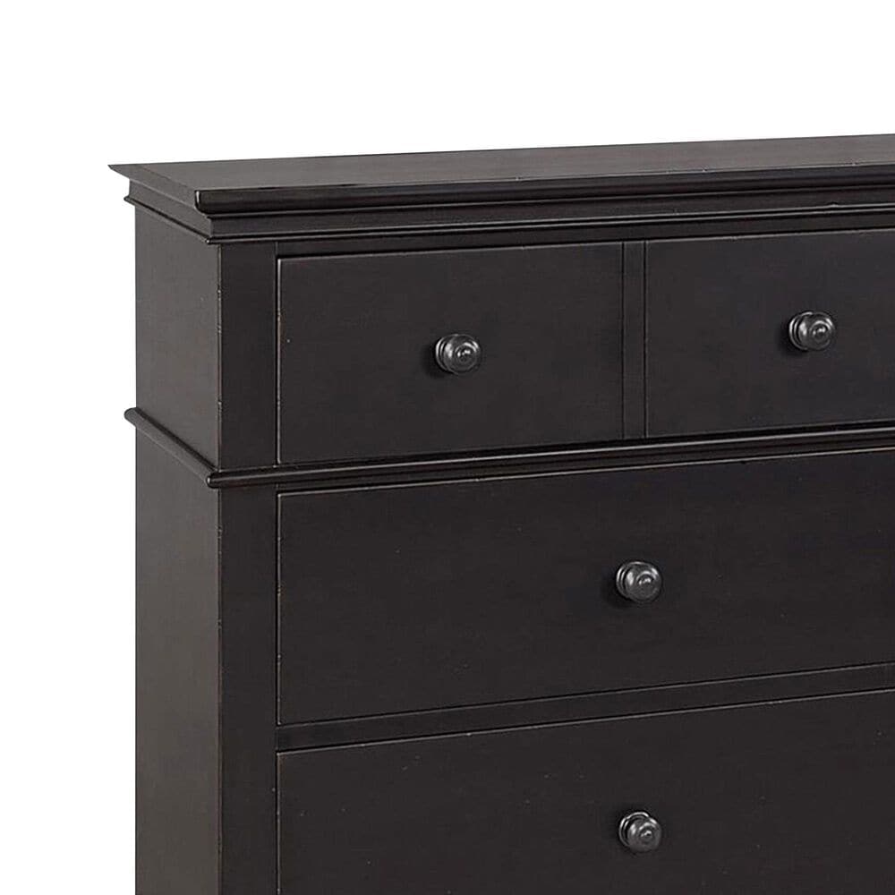 Riva Ridge Oxford 4 Piece Queen Storage Panel Bedroom Set in Black, , large