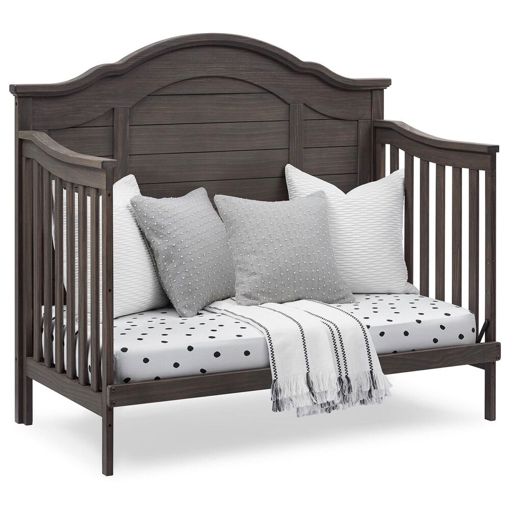 Delta Children Asher 6-In-1 Convertible Crib in Rustic Grey, , large
