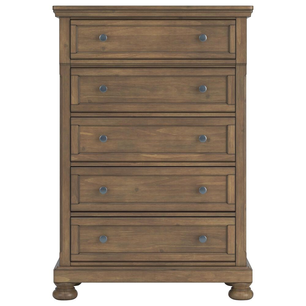 Ashley Feddinger 5-Piece Queen Storage Bedroom Set in Chestnut Brown, , large