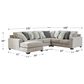 Signature Design by Ashley Ardsley 4-Piece Sectional with Chaise in Pewter, , large