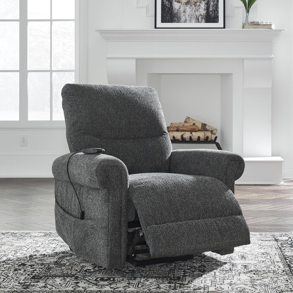 Ashley Aureta Power Lift Recliner in Charcoal, , large