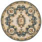 Safavieh Micro-Loop 5" Round Cream and Blue Area Rug, , large
