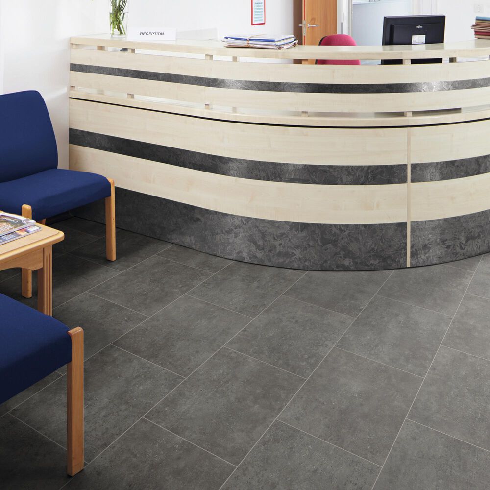 Karndean Korlok Select Oxford Grey 18&quot; x 24&quot; Luxury Vinyl Tile, , large