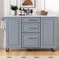 HOMLUX 51" Kitchen Island with Tilt Trash Can Cabinet in Grey, , large