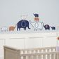 Lambs and Ivy Playful Elephant Wall Decals in Indigo Blue,White and Caramel, , large