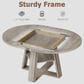 GARVEE 59" Oval Dining Table with Leaf in Light Ivory Gray - Table Only, , large