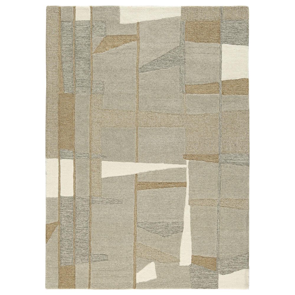 Ashley Abbotton 5" x 7" Taupe and Gray Area Rug, , large