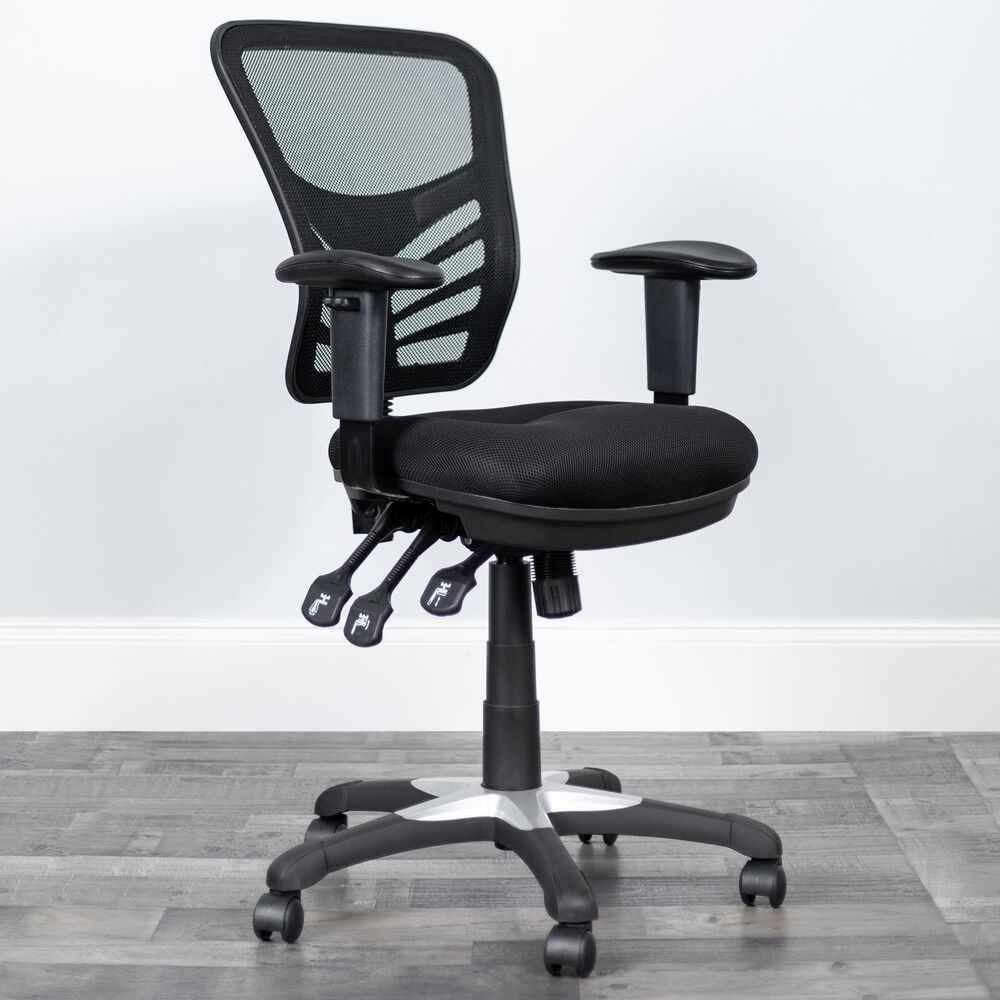 Flash Furniture Executive Swivel Chair in Black, , large