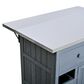 HOMLUX 41.9" Outdoor Extendable Kitchen Island in Gray, , large