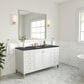 James Martin Vanities Chicago 60" Single Bathroom Vanity in Glossy White with 3 cm Charcoal Soapstone Quartz Top and Rectangular Sink, , large