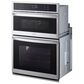 LG 2-Piece Kitchen Package with 9.4 Cu. Ft. Double Wall Oven and 30" Electric Cooktop in Print Proof Stainless Steel and Black, , large