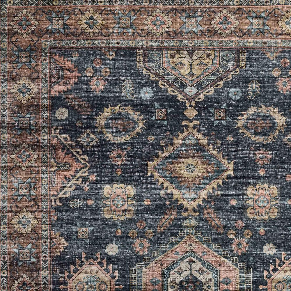 Loloi II Anniston Denim and Sunset 6&#39; Round Area Rug, , large