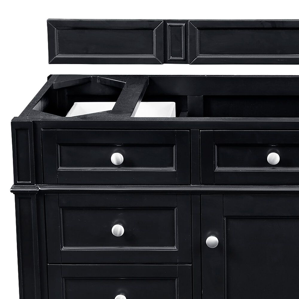 James Martin Vanities Brittany 48&quot; Single Bathroom Vanity in Black Onyx with 3 cm Eternal Jasmine Pearl Quartz Top and Rectangle Sink, , large