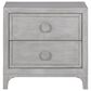Urban Home Boho Chic 2 Drawer Nightstand in Washed White, , large