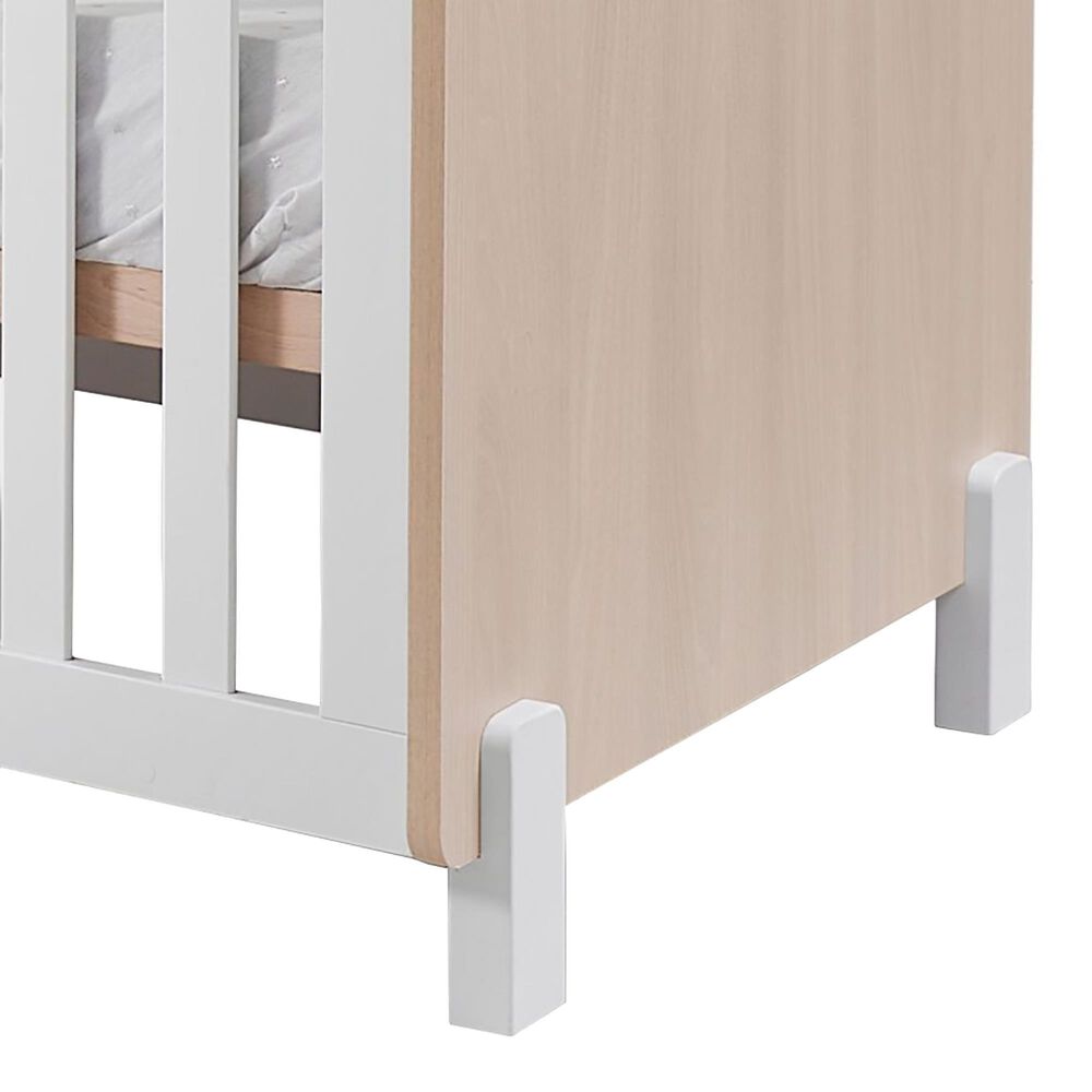 Sorelle Pannello 3-In-1 Convertible Crib in Nebbia and White, , large