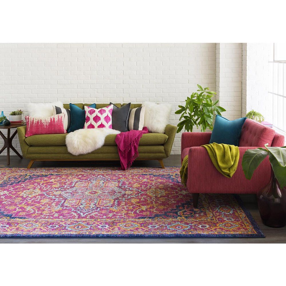 Surya Harput HAP-1009 3&#39;10&quot; x 5&#39;7&quot; Garnet, Blue and Saffron Area Rug, , large