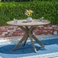 Hearth and Haven Stanford Outdoor Round Dining Table in Gray - Table Only, , large