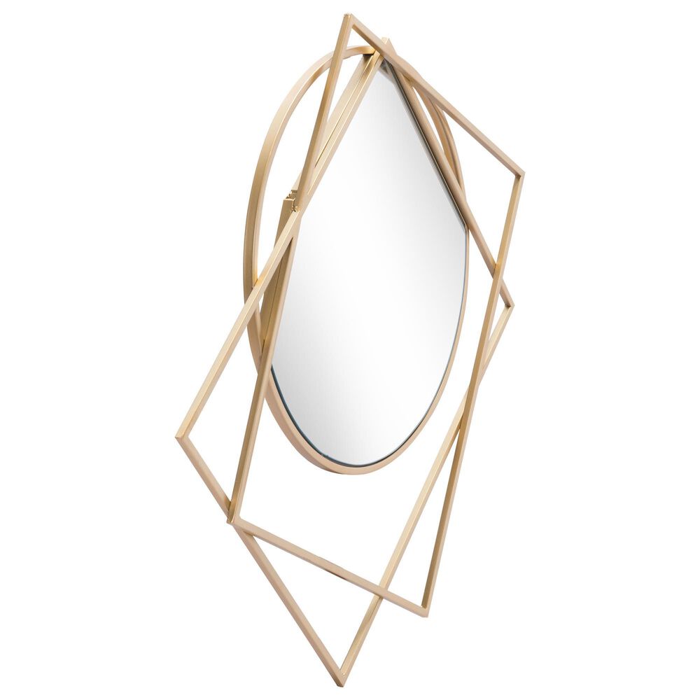 Zuo Modern Vertex Mirror in Gold, , large
