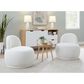 Lumisource Kimi Accent Chair in White Sherpa, , large