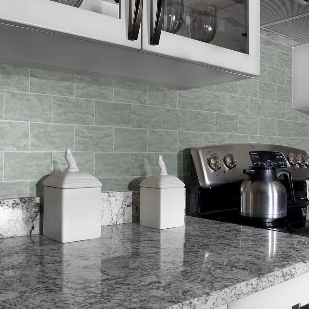 Shaw Geoscape Light Grey 3" x 6" Ceramic Wall Tile, , large