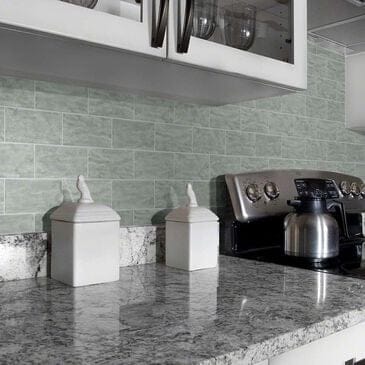 Shaw Geoscape Light Grey 3" x 6" Ceramic Wall Tile, , large