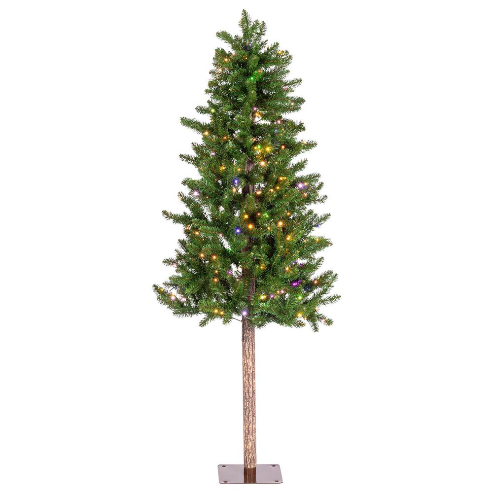 The Gerson Company 6&#39; Alpine Pre-Lit Artificial Christmas Tree in Green, , large