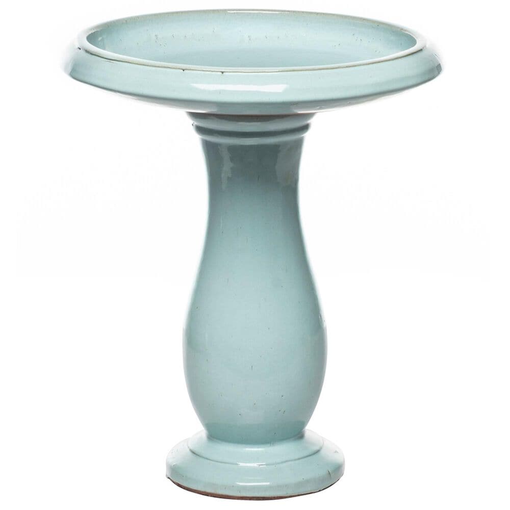 Alfresco Home Mayorca Patio Bird Bath in Mint Green, , large