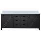 Lexora Home Marsyas 80" Double Bathroom Vanity in Brown with 2 cm White Cultured Marble Top and Rectangular Sinks, , large