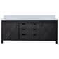 Lexora Home Marsyas 80" Double Bathroom Vanity in Brown with 2 cm White Cultured Marble Top and Rectangular Sinks, , large