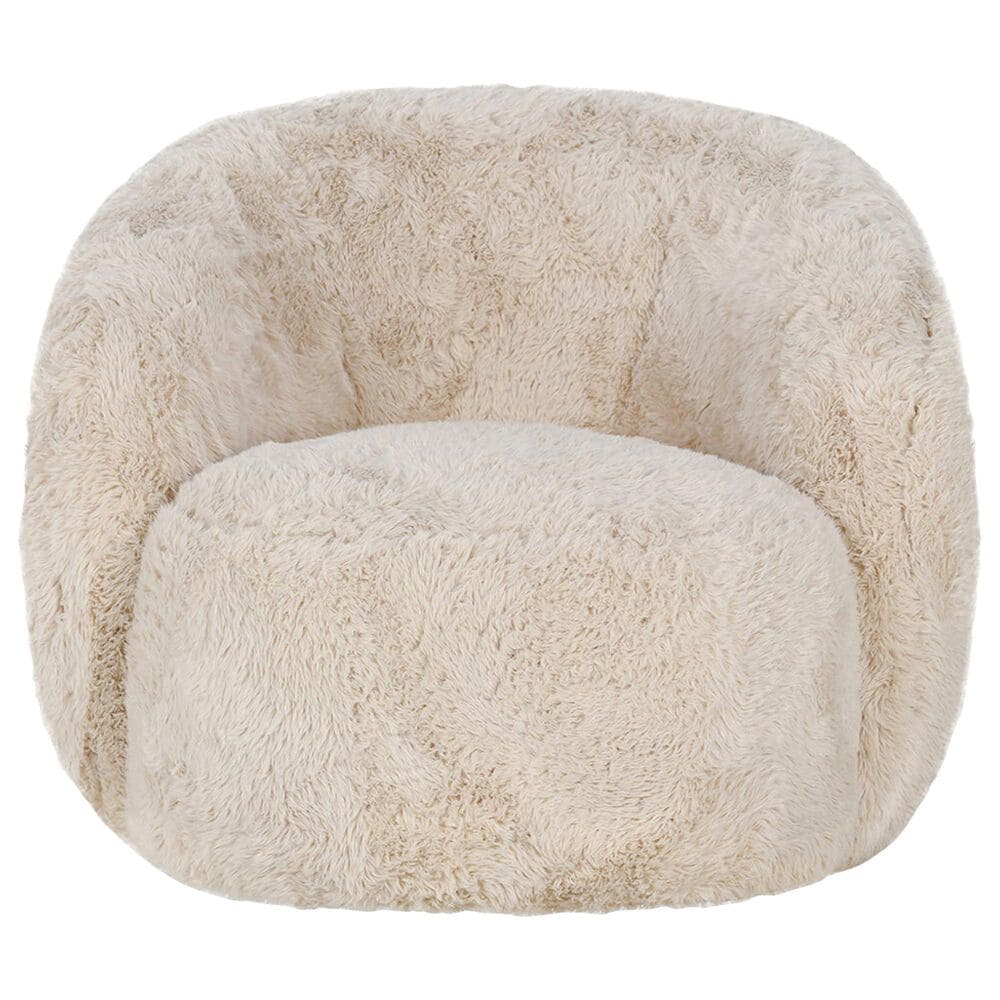 Classic Home Adley Plush Swivel Chair in Sand, , large