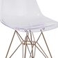 Flash Furniture Elon Side Chair in Clear and Gold, , large