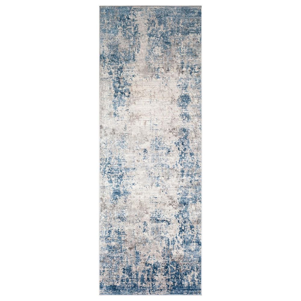 Surya Alpine 2"7" x 7"3" Blue, Medium Gray, Charcoal, Gray and Off-White Runner, , large