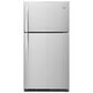Whirlpool 21 Cu. Ft. 33" Wide Top Freezer Refrigerator in Monochromatic Stainless Steel, , large