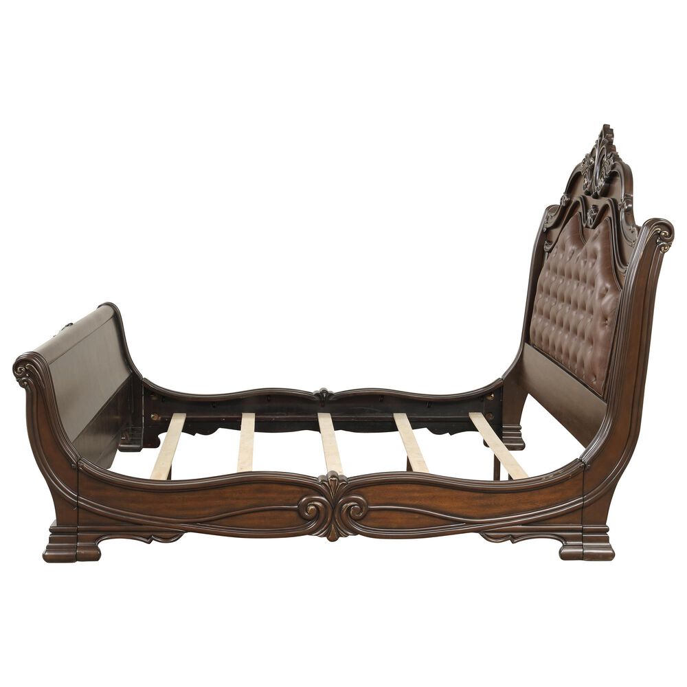 New Heritage Design Belle Notte King Sleigh Bed in Mahogany, , large