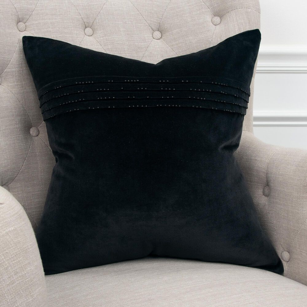 Rizzy Home Solid 20" Pillow Cover in Black, , large