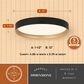 Vaxcel Darien 1-Light Flush Mount in Black and Gold, , large