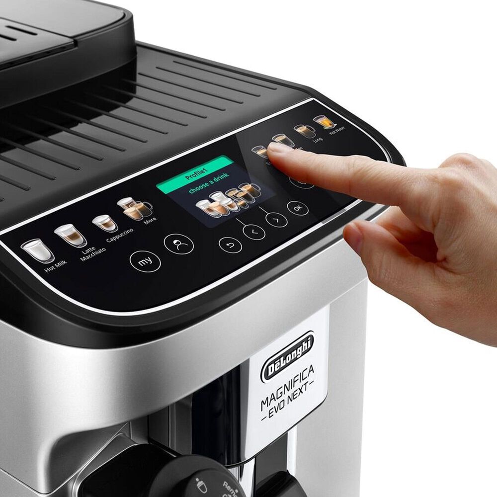 DeLonghi Magnifica Evo Next 61 Oz Espresso Machine in Silver Black, , large