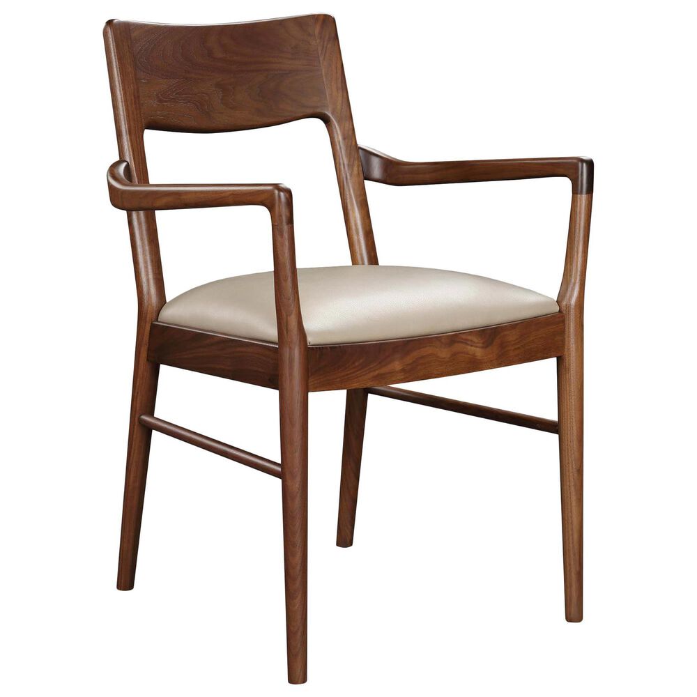 Stickley Furniture Walnut Grove Arm Chair in Warm Brown, , large