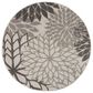 Nourison Aloha 5"3" Round Silver and Grey Indoor/Outdoor Area Rug, , large