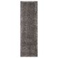Nourison Luxe Shag 2"2" x 7"6" Charcoal Runner, , large