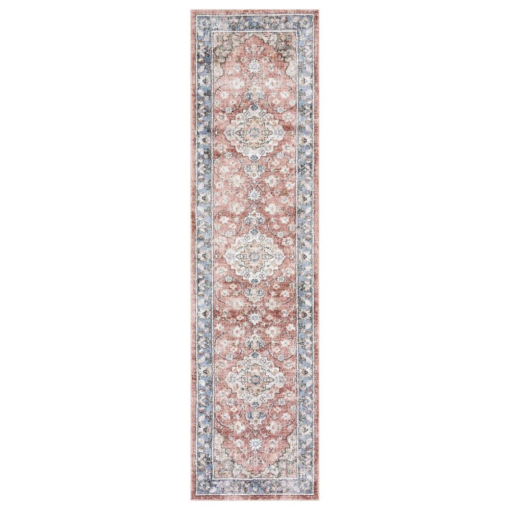 Safavieh Jasmine 2"2" x 9" Rust and Blue Runner, , large