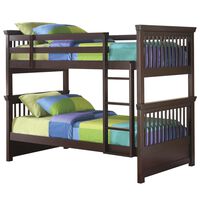 Pacific Landing Oliver Twin over Twin Bunk Bed in Cappuccino