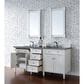 James Martin Vanities Brittany 72" Double Bathroom Vanity in Bright White with 3 cm Charcoal Soapstone Quartz Top and Rectangle Sinks, , large