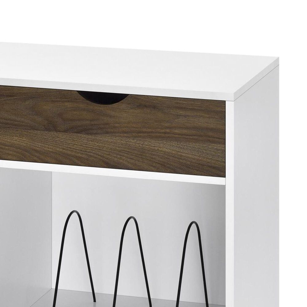 Novogratz Concord Turntable Stand with Drawers in White, , large