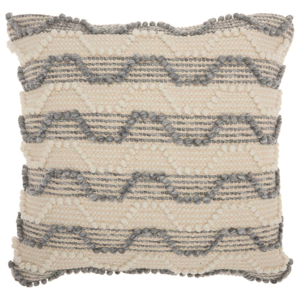 Nourison Life Styles 20" x 20" Throw Pillow in Ocean and Beige, , large