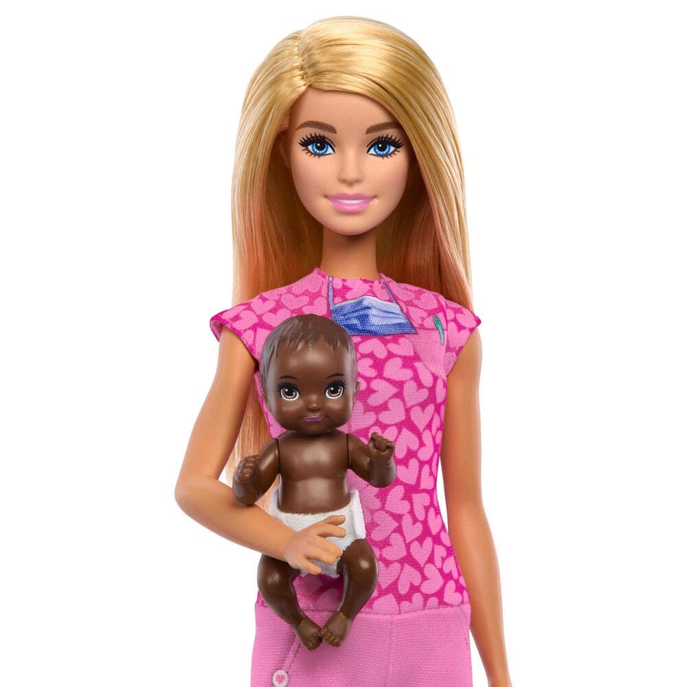 Barbie Baby Doctor Doll with Blonde Hair and Accessories in Multicolor, , large
