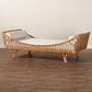 Baxton Studio Akemi Twin Rattan Daybed with Cushion in Light Honey, , large