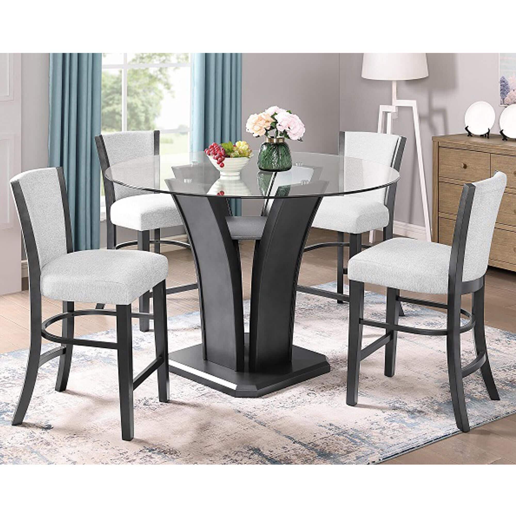 Claremont Camelia 5 Piece Counter Height Dining Set in Black